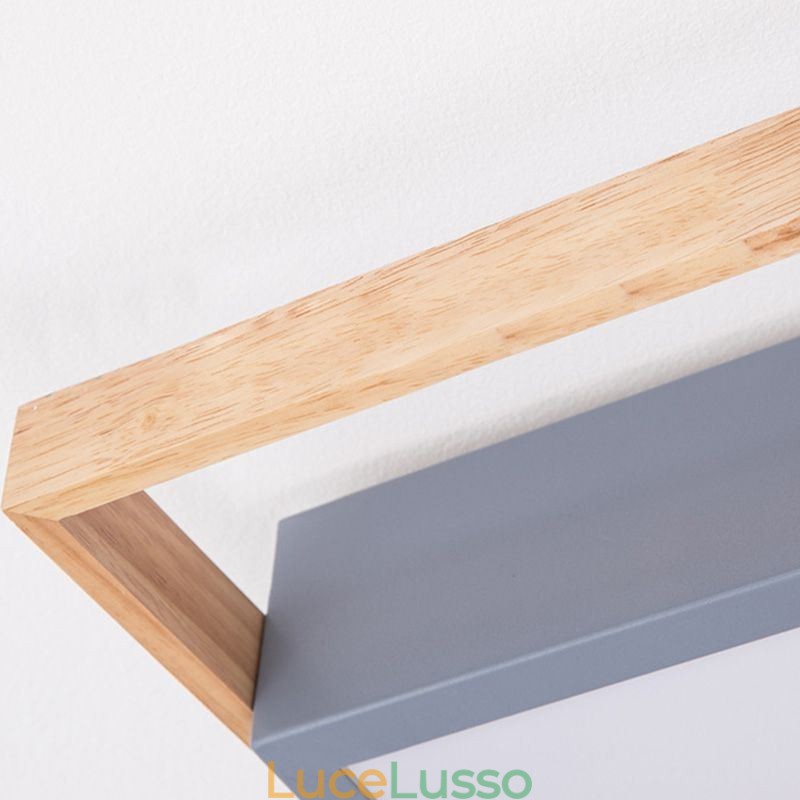 Lampada da soffitto moderna con giunzione rettangolare