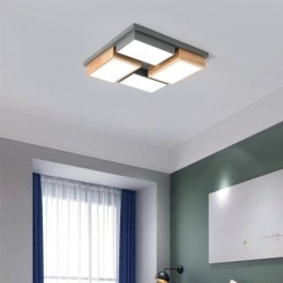 Lampada da soffitto moderna Lampada da soffitto geometrica in legno