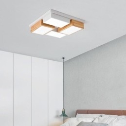 Lampada da soffitto moderna Lampada da soffitto geometrica in legno