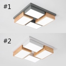 Lampada da soffitto moderna Lampada da soffitto geometrica in legno