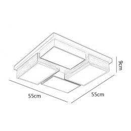 Lampada da soffitto moderna Lampada da soffitto geometrica in legno