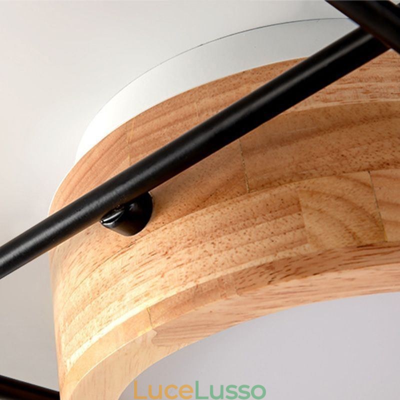 Lampada da soffitto moderna con giunzione quadrilatera
