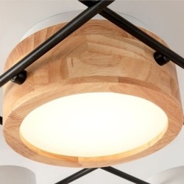 Lampada da soffitto moderna con giunzione quadrilatera