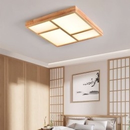 Lampada da soffitto in acrilico giapponese Lampada da soffitto geometrica in legno