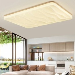 Lampada da soffitto rettangolare in acrilico giapponese, lampada da soffitto ondulata