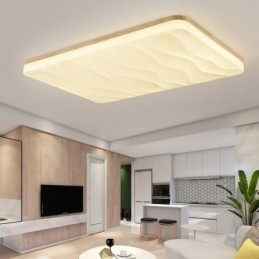Lampada da soffitto rettangolare in acrilico giapponese, lampada da soffitto ondulata