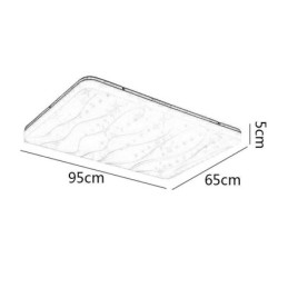 Lampada da soffitto rettangolare in acrilico giapponese, lampada da soffitto ondulata