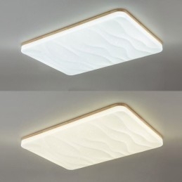Lampada da soffitto rettangolare in acrilico giapponese, lampada da soffitto ondulata