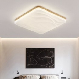 Lampada da soffitto quadrata in acrilico giapponese, lampada da soffitto ondulata
