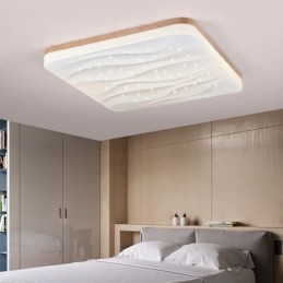 Lampada da soffitto quadrata in acrilico giapponese, lampada da soffitto ondulata