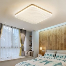 Lampada da soffitto quadrata in acrilico giapponese, lampada da soffitto ondulata