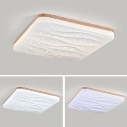 Lampada da soffitto quadrata in acrilico giapponese, lampada da soffitto ondulata