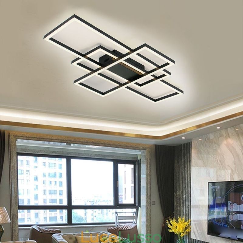Lampada da soffitto moderna Lampada da soffitto quadrata geometrica