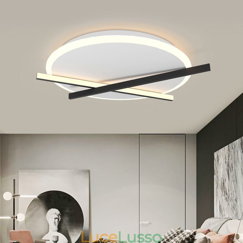Lampada da soffitto con design a orologio artistico nordico
