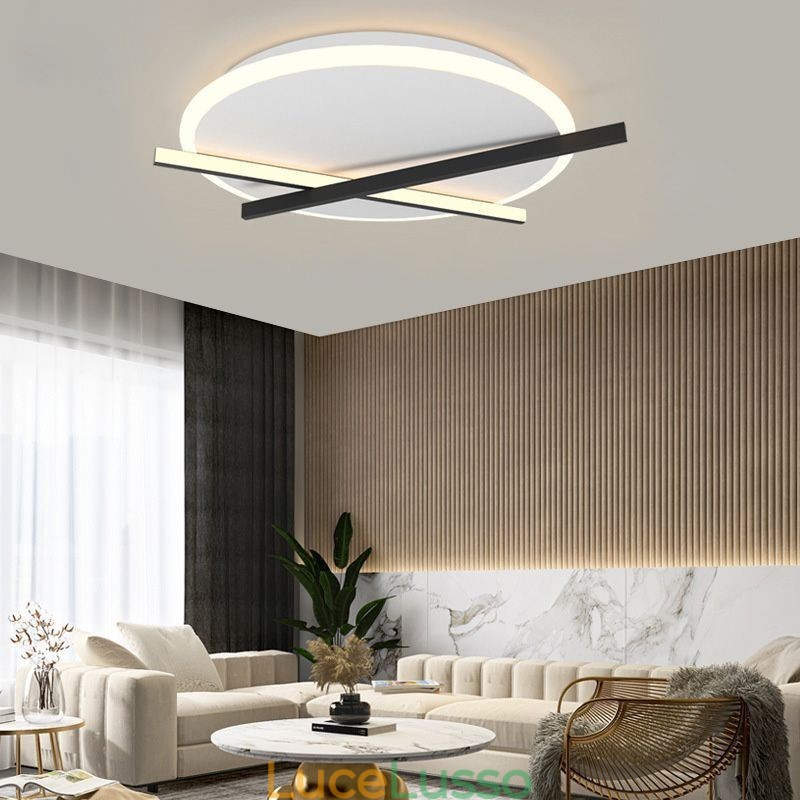 Lampada da soffitto con design a orologio artistico nordico