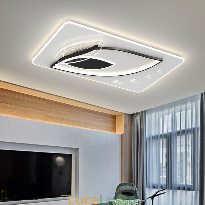 Lampada da soffitto di lusso Lampada da soffitto con design creativo a foglia