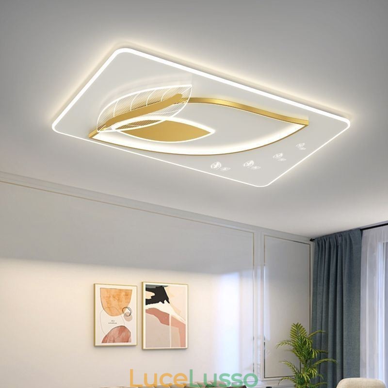 Lampada da soffitto di lusso Lampada da soffitto con design creativo a foglia