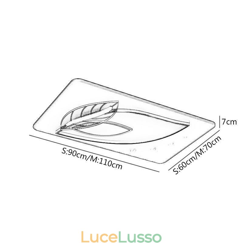 Lampada da soffitto di lusso Lampada da soffitto con design creativo a foglia