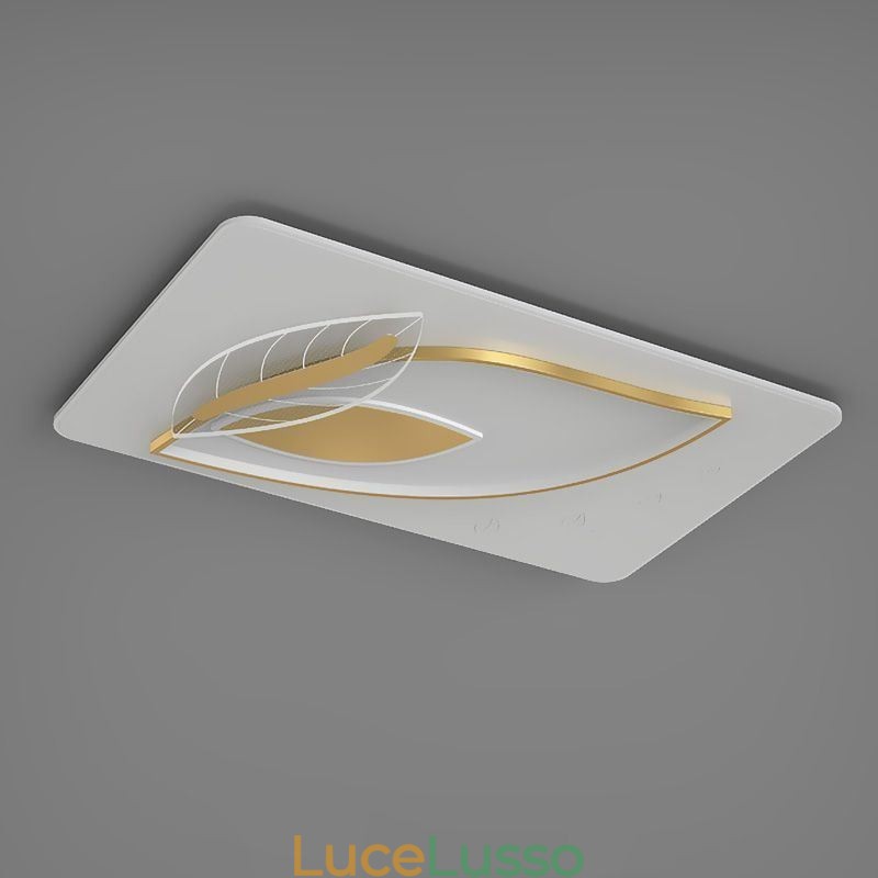 Lampada da soffitto di lusso Lampada da soffitto con design creativo a foglia
