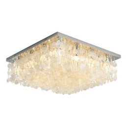 Lampadario moderno a soffitto con conchiglia bianca, montaggio a filo