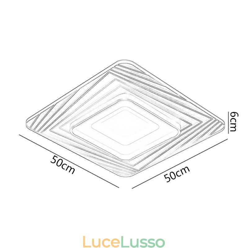 Lampada da soffitto a filo Lampada da soffitto quadrata