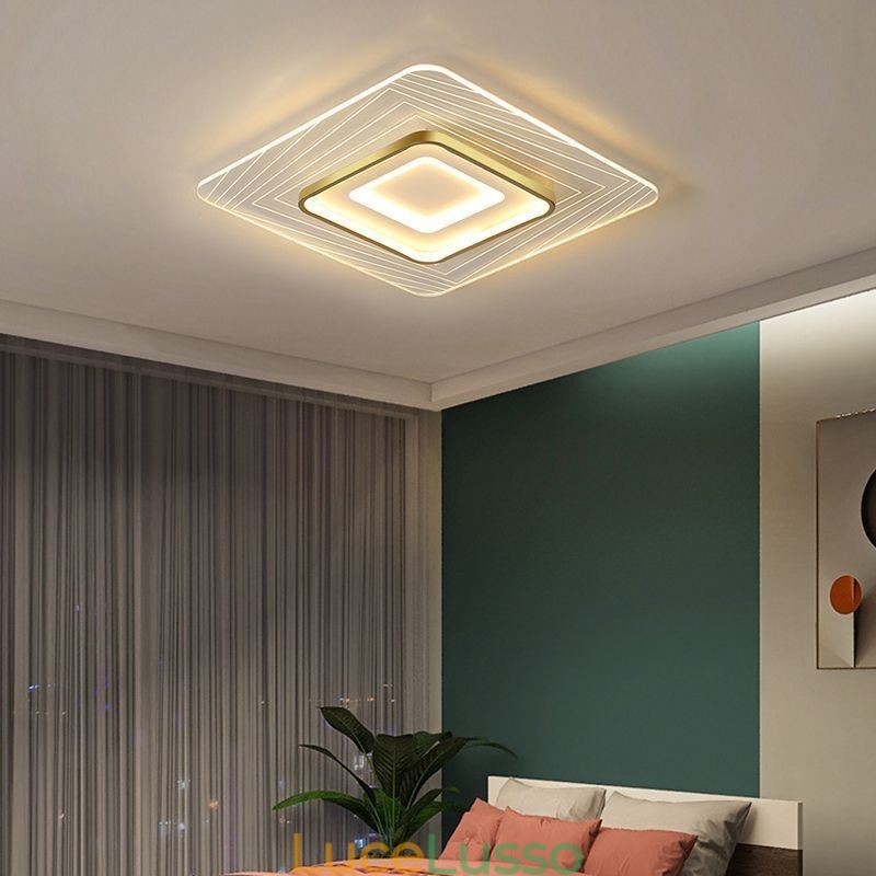 Lampada da soffitto a filo Lampada da soffitto quadrata