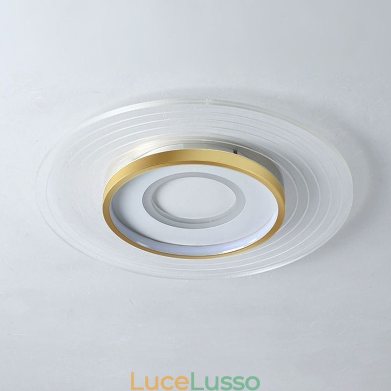 Plafoniera moderna da soffitto con montaggio a filo, rotonda