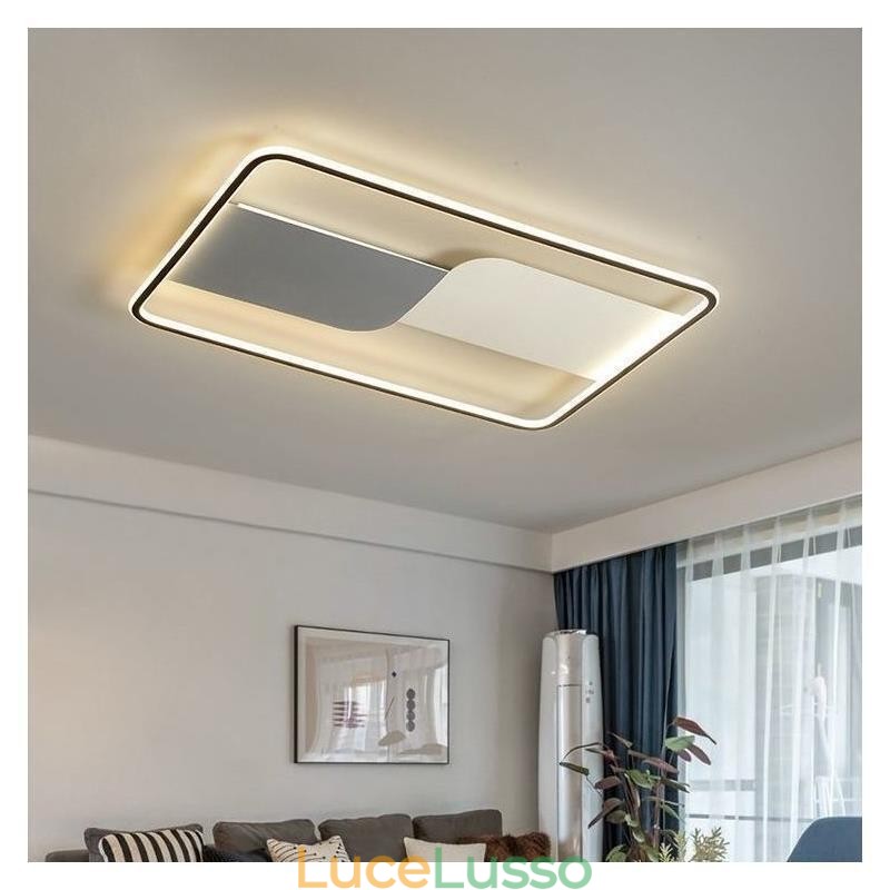 Moderne luci da soffitto Apparecchio Rettangolare Montaggio a filo Lampade da soffitto 90*60cm