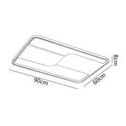 Moderne luci da soffitto Apparecchio Rettangolare Montaggio a filo Lampade da soffitto 90*60cm