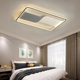 Moderne luci da soffitto Apparecchio Rettangolare Montaggio a filo Lampade da soffitto 90*60cm