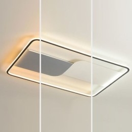 Moderne luci da soffitto Apparecchio Rettangolare Montaggio a filo Lampade da soffitto 90*60cm