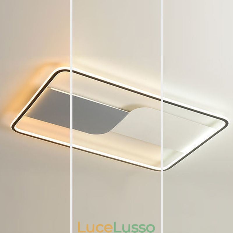 Moderne luci da soffitto Apparecchio Rettangolare Montaggio a filo Lampade da soffitto 90*60cm