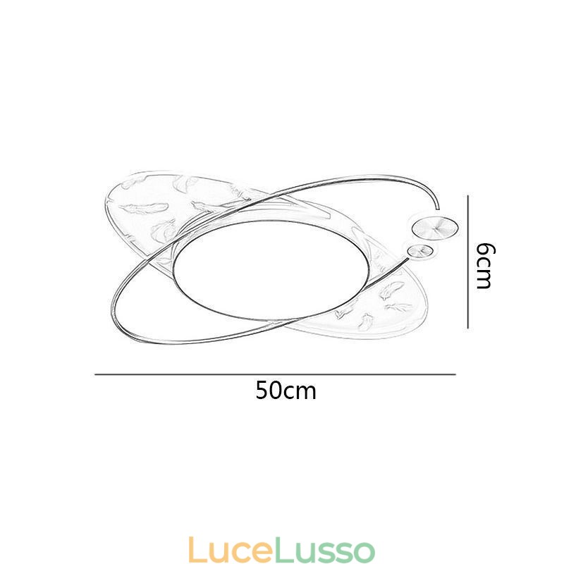 Lampada da soffitto moderna a filo con forma di pianeta