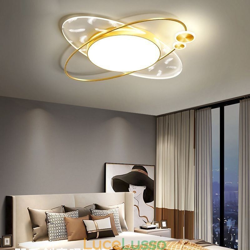 Lampada da soffitto moderna a filo con forma di pianeta