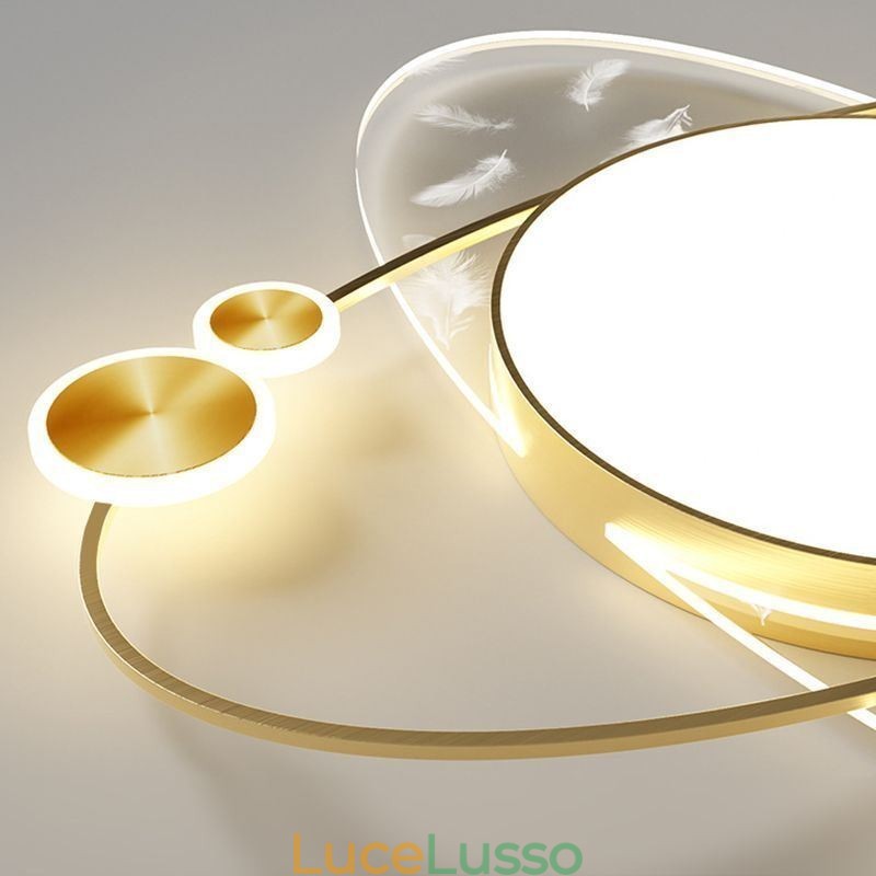 Lampada da soffitto moderna a filo con forma di pianeta