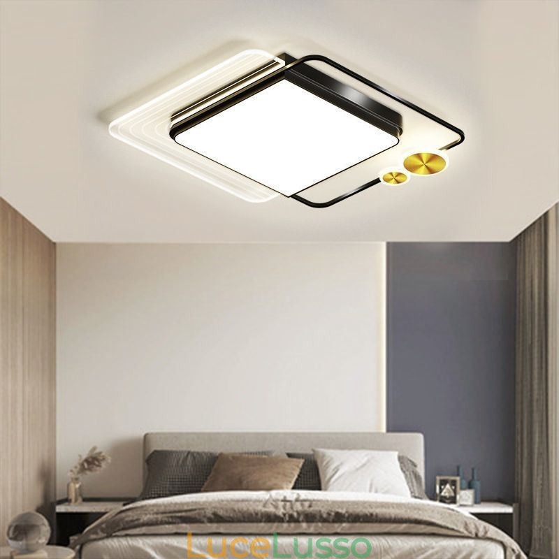 Lampada da soffitto nordica quadrata in acrilico con montaggio a filo