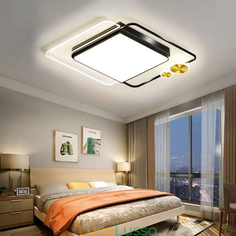 Lampada da soffitto nordica quadrata in acrilico con montaggio a filo