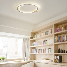 Lampada da soffitto moderna a 2 anelli in acrilico con montaggio a filo