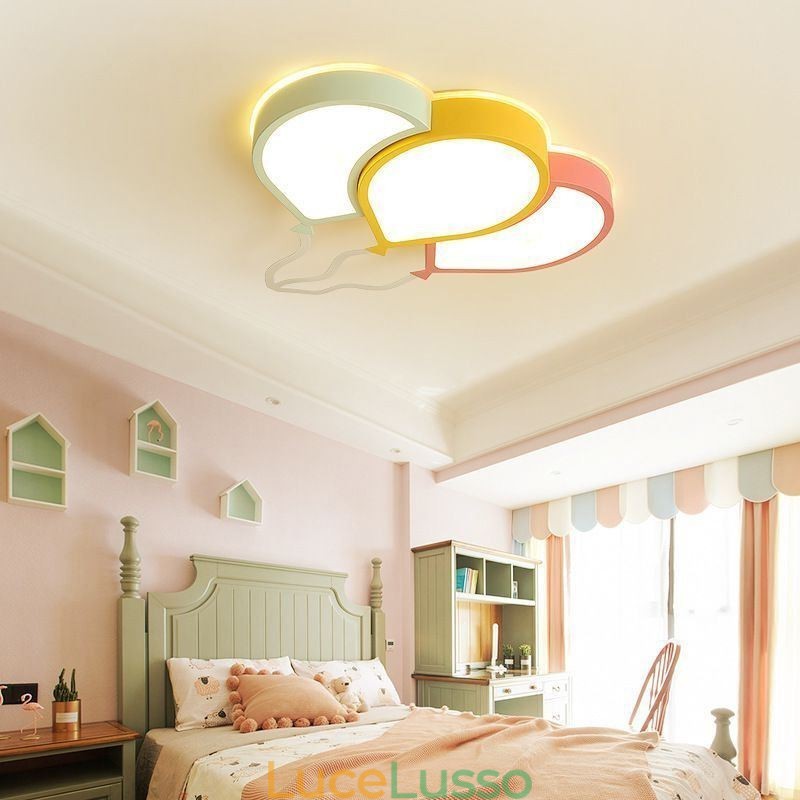 Moderna lampada da soffitto a filo, graziosa lampada da soffitto con paralume a palloncino