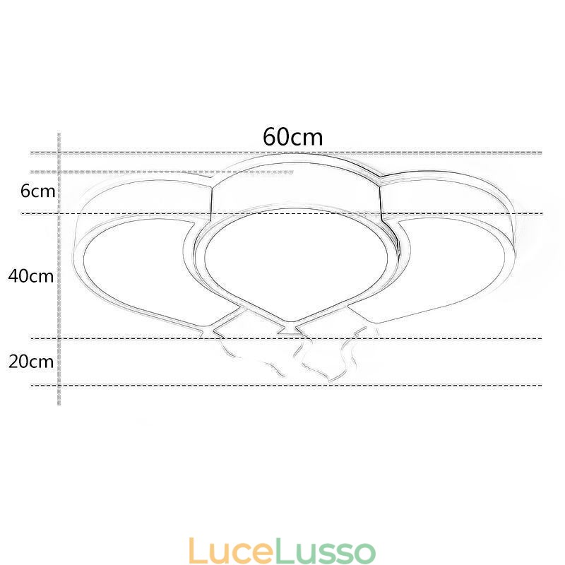Moderna lampada da soffitto a filo, graziosa lampada da soffitto con paralume a palloncino