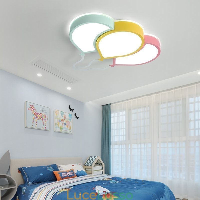 Moderna lampada da soffitto a filo, graziosa lampada da soffitto con paralume a palloncino
