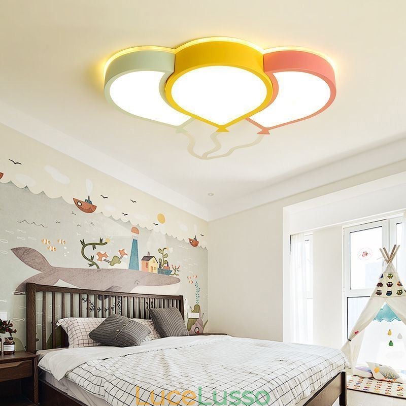 Moderna lampada da soffitto a filo, graziosa lampada da soffitto con paralume a palloncino