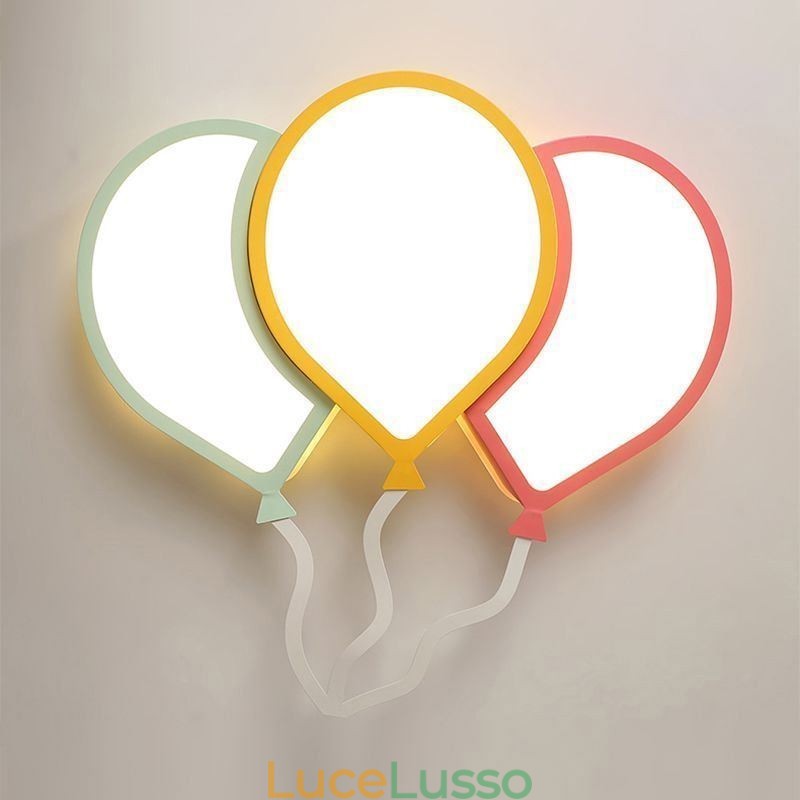 Moderna lampada da soffitto a filo, graziosa lampada da soffitto con paralume a palloncino