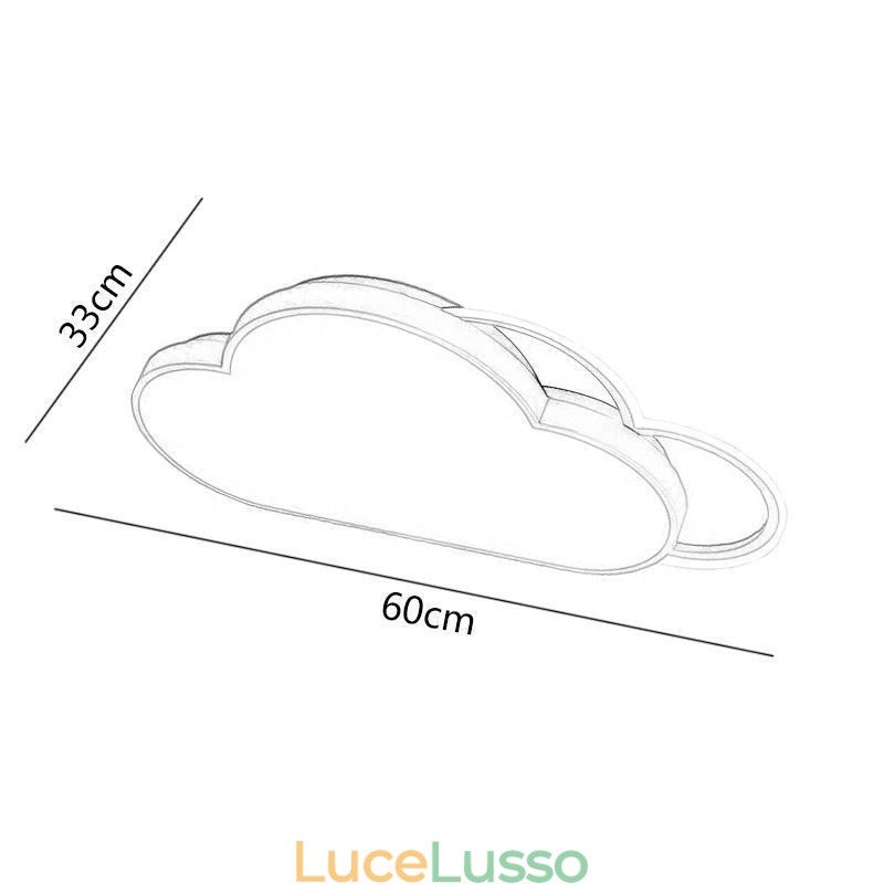 Modern Lights Lampada da soffitto a forma di nuvola con montaggio a filo