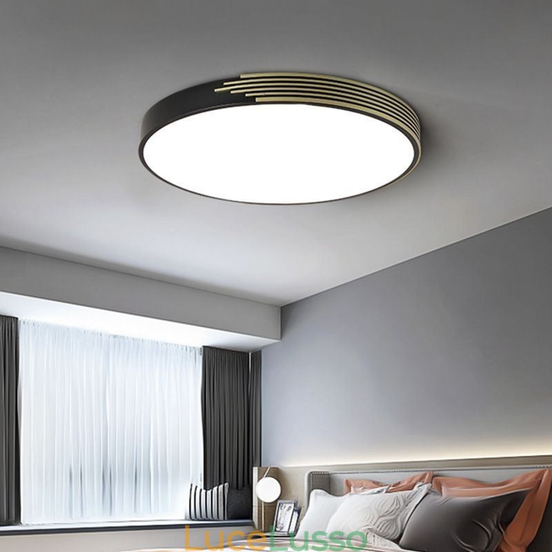 Lampada moderna da soffitto a filo con illuminazione circolare