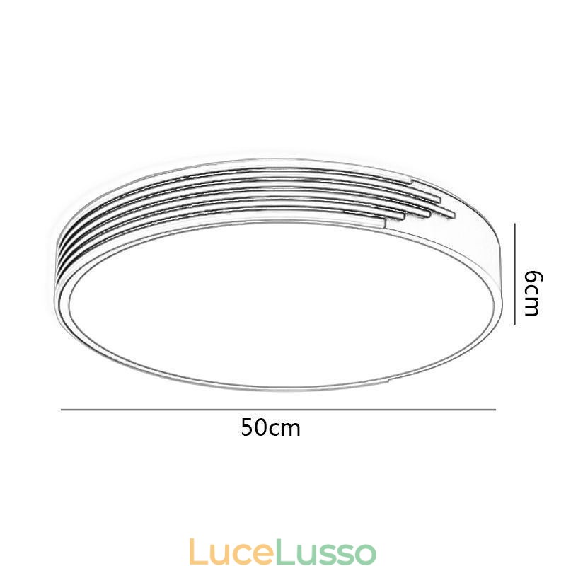 Lampada moderna da soffitto a filo con illuminazione circolare