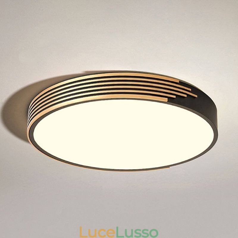 Lampada moderna da soffitto a filo con illuminazione circolare