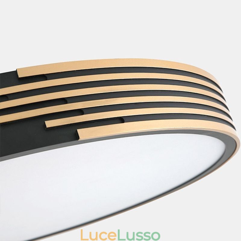 Lampada moderna da soffitto a filo con illuminazione circolare