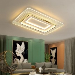 Lampada da soffitto rettangolare a filo Lampada da soffitto minimalista in acrilico ultrasottile