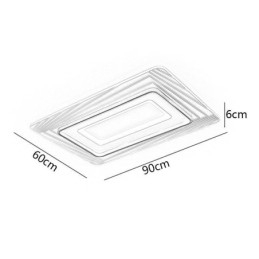 Lampada da soffitto rettangolare a filo Lampada da soffitto minimalista in acrilico ultrasottile